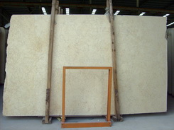 Sunny beige marble slabs
